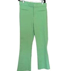 Zara Womens Green Flare leg slacks - Medium M - EUC